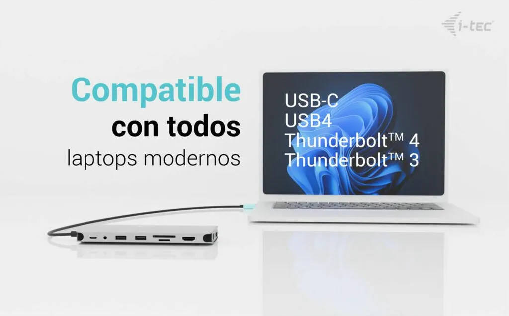 Station Dock USB-C i-Tec pour Télétravail Multi-écrans C31NANOTRIPLEDOCK