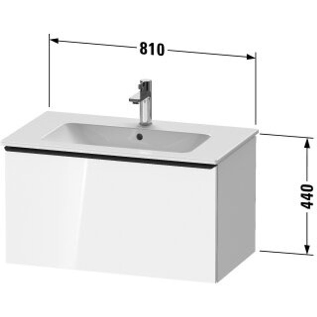 Duravit DE4262004550000 DN WTU WH 810x462x440 Az 1 Ei