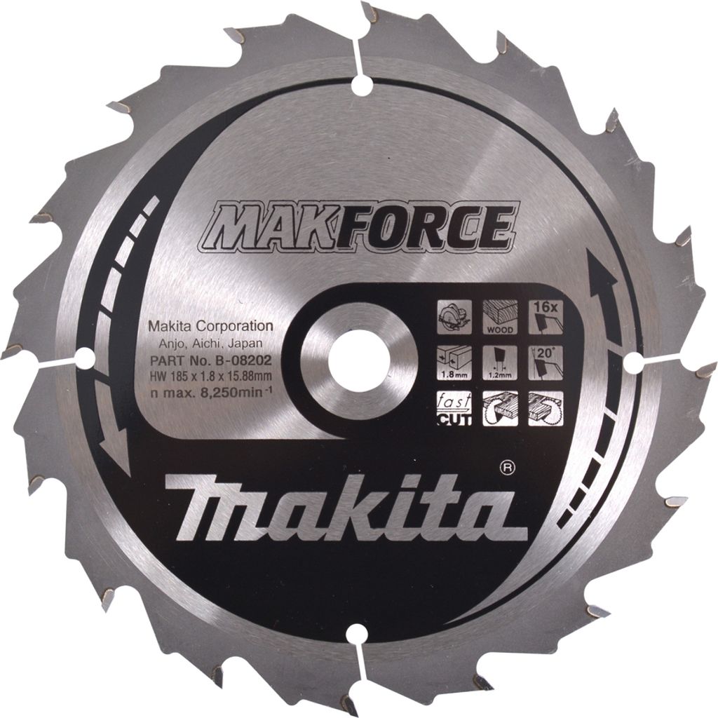 Makita Kreissägeblatt, MAKFORCE 185 x 15,88 mm - 16 Zähne