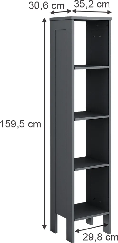 Étagère compacte Vitalispa Ajaton Gris pour gagner de la place en chambre