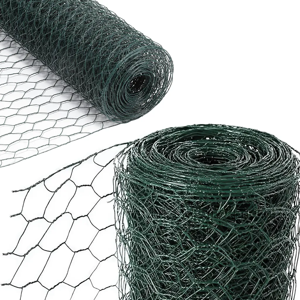 Aopunly Fil grillagé hexagonal vert 1 x 25 m pour volière et jardin