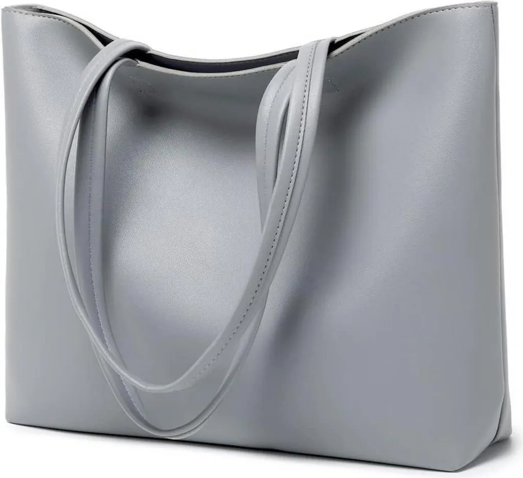Grand Sac à Main en Cuir PU pour Femme Noir - Fourre-tout Chic de Cours