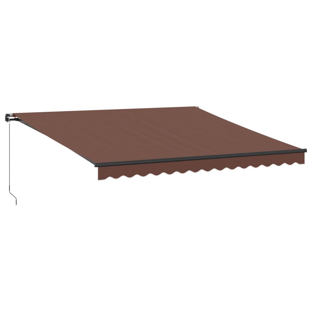 vidaXL Markiza ręczna brązowa 400x300 cm Zdjęcie produktu 