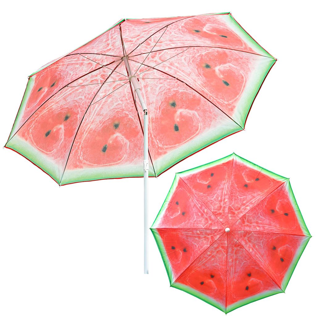 Sonnenschirm für den Garten Material Polyester / Stahl Produktbild 