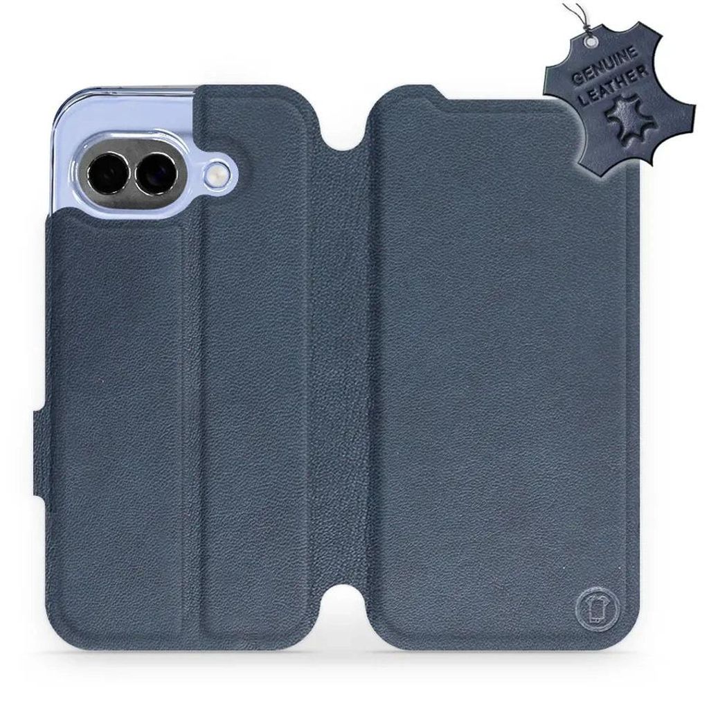 Echtleder Handyhülle für Google Pixel 10a, Mobiwear Leather, Dunkelblau