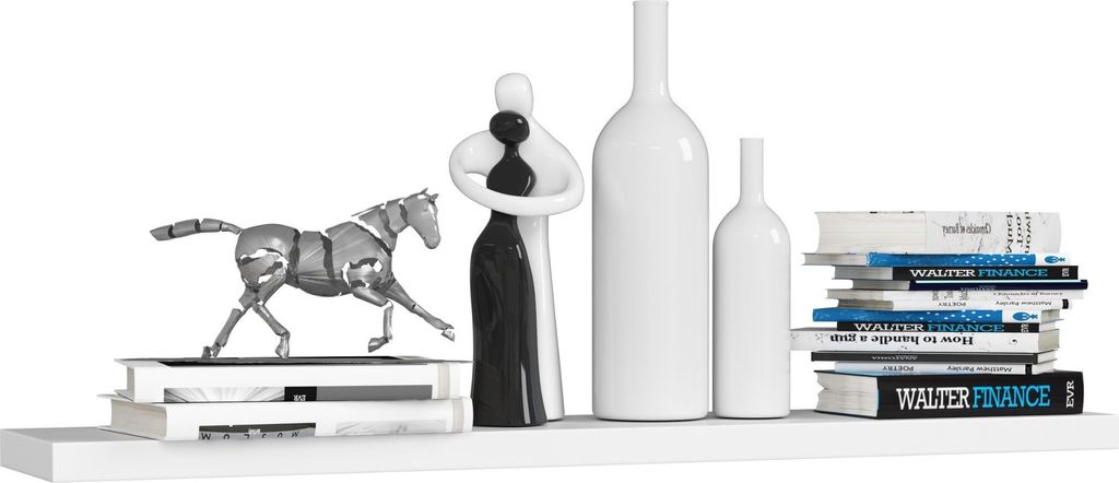 Wandregal PS5 AKORD 100cm Laminatplatte Holzregal 32 mm Farbe : Weiß