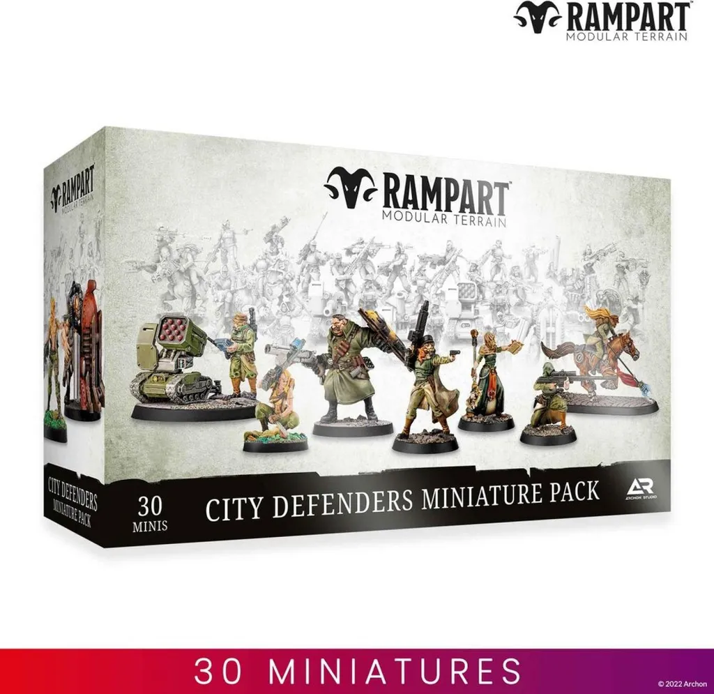 Pack de figurines City Defenders pour terrain modulaire urbain 28mm