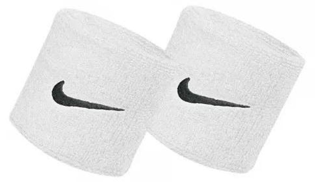 Nike Swoosh Armbänder Weiß-Schwarz Weiß Produktbild 