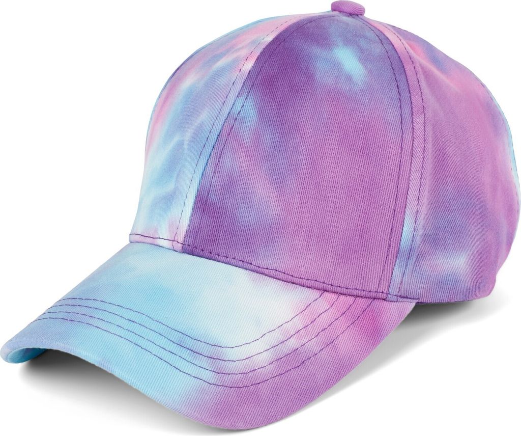 styleBREAKER Damen Baseball Cap mit Batik Muster | 6-Panel Sommer Basecap Baumwolle | Cappy mit Schirm verstellbar | Jedes Cap ein Unikat