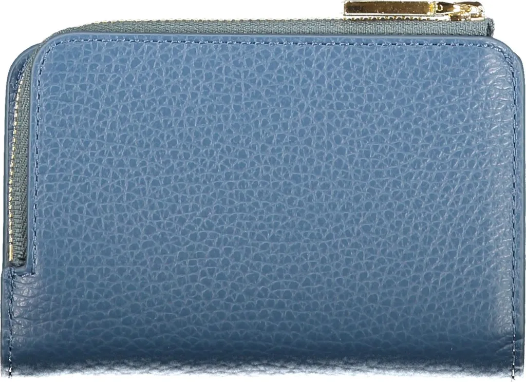 Elegante Portafoglio Blu Metallizzato Donna: Grande Capacità e Stile - 2