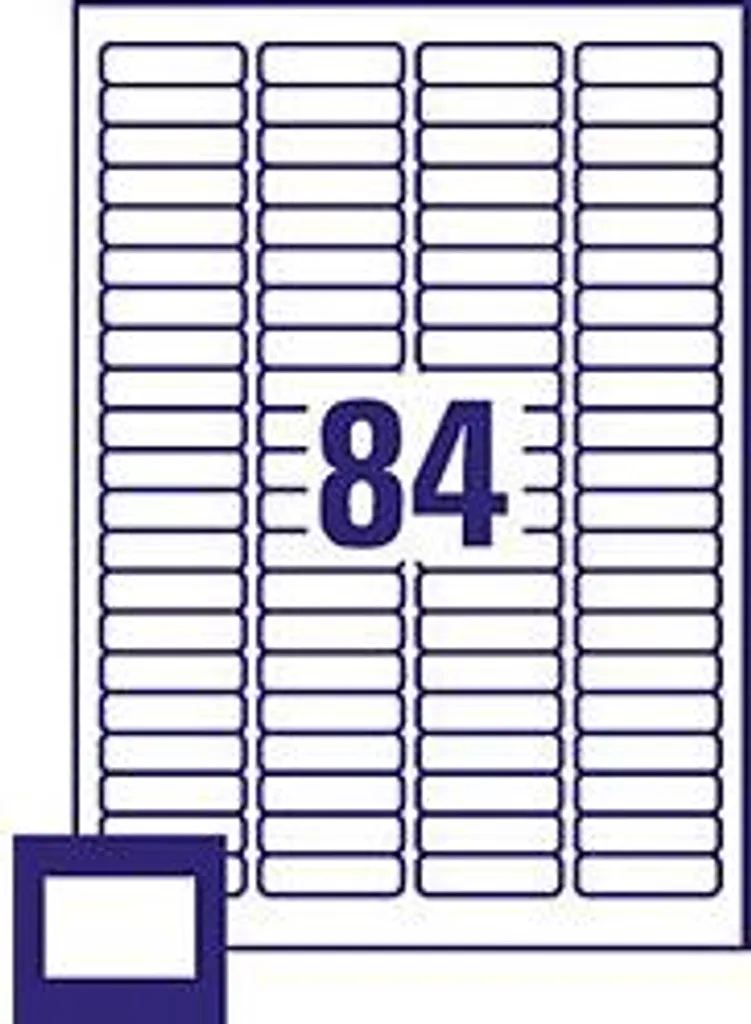 Avery L7656 Étiquettes Multimédia pour Diapositives 46 x 11,1 mm
