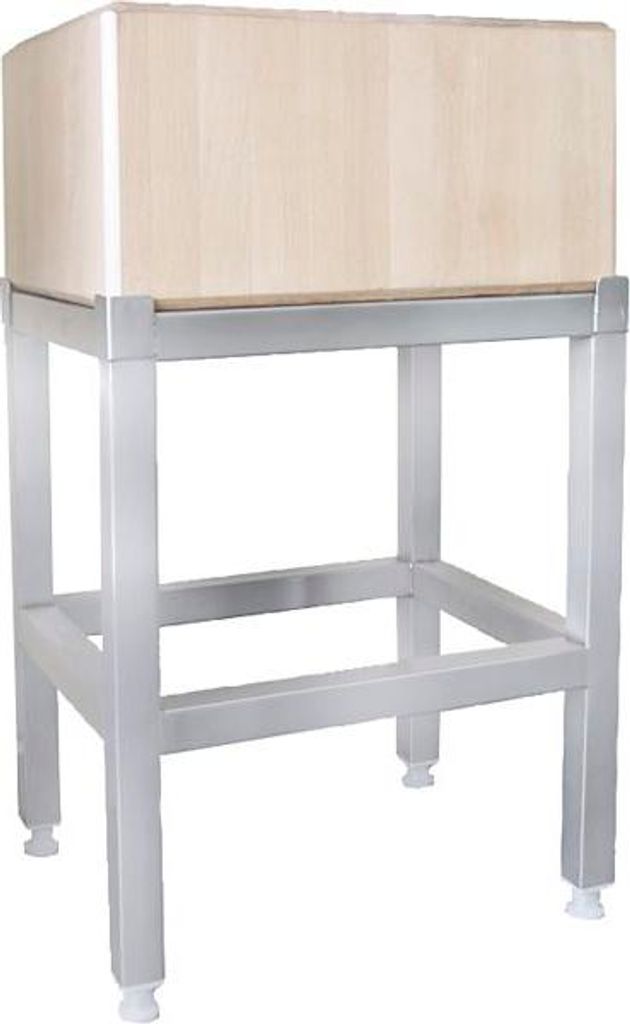 CONTACTO Edelstahlfuß für Holzhackblöck, Länge: 500 mm, Breite: 500 mm