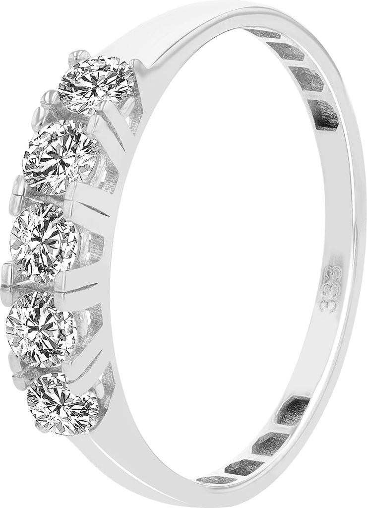 333/- Gold Ring "Perdita" mit Zirkonia, 8 Karat, Weißgold Produktbild 