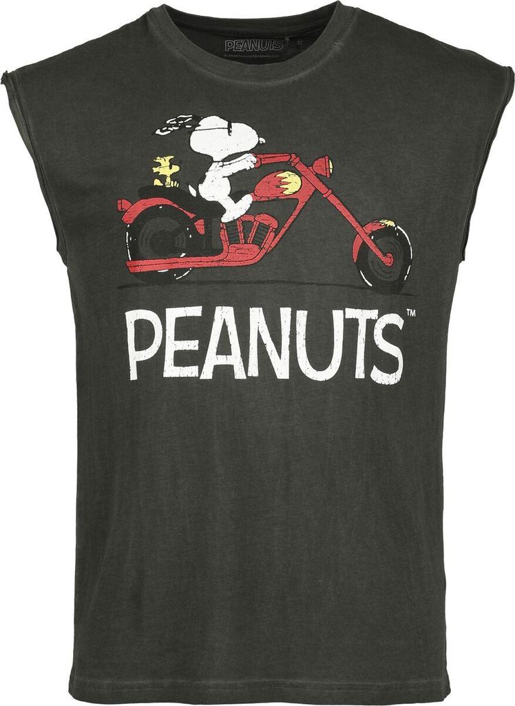 Peanuts Tank-Top Herren Snoopy - Motorbike schwarz XXL