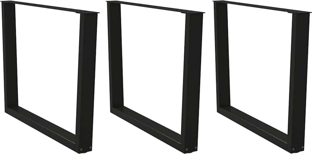 Esstisch Beine V-Form 3 Stück Schwarz 100x(72-73,3) cm Stahl