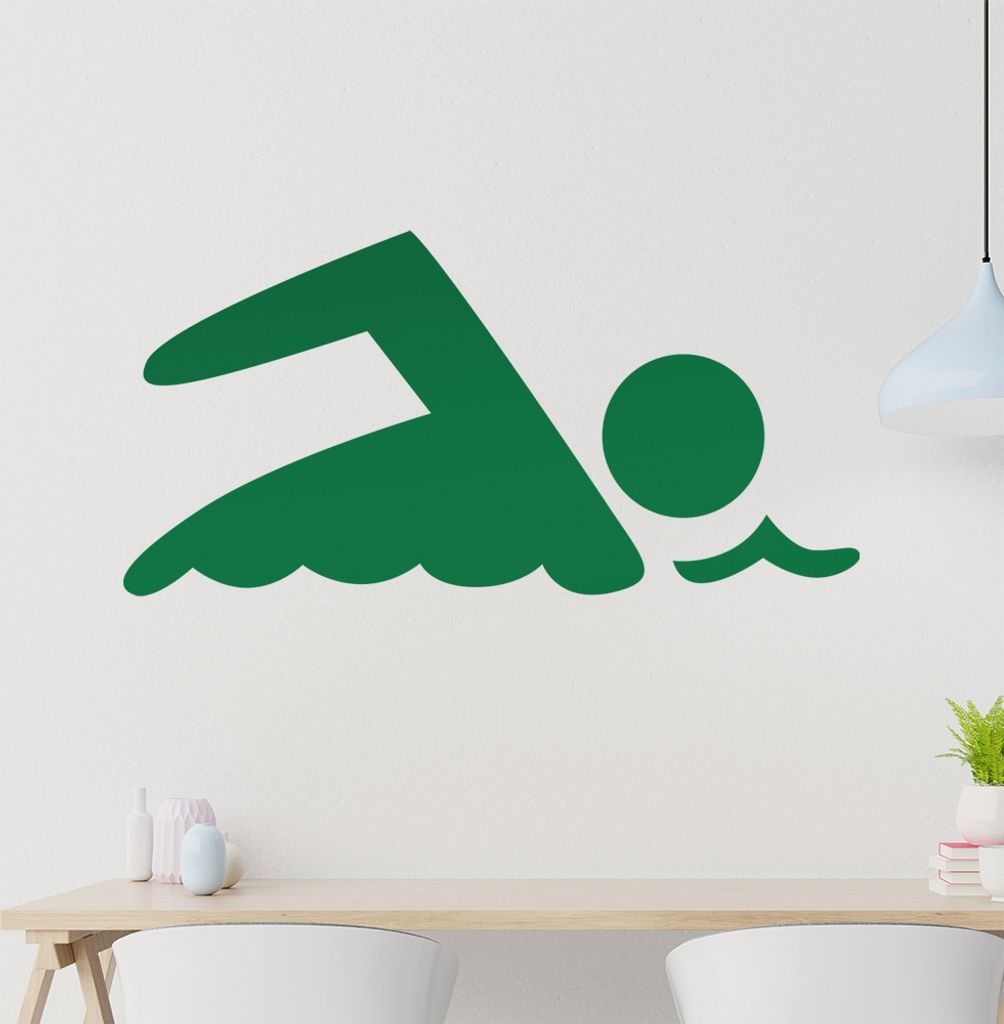 Schwimmer Wandtattoo in 6 Größen - Wandaufkleber Wall Sticker - Dekoration, Küche, Wohnzimmer, Schlafzimmer, Badezimmer