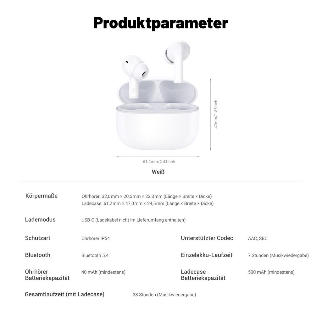 Honor Choice Earbuds X7 lite, Bezdrôtový, Hovor / hudba, Obrázok produktu 