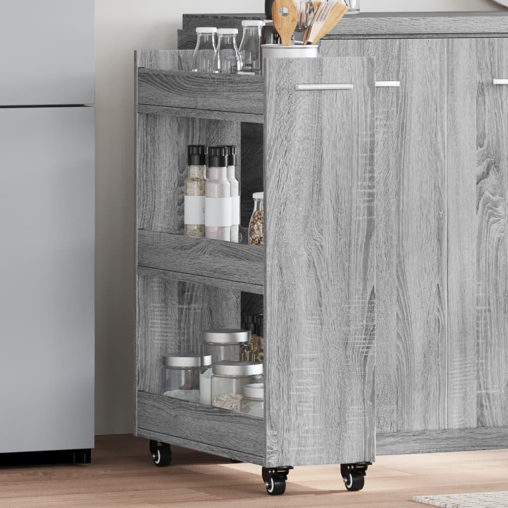 Skříň s kolečky Grey Sonoma 60x22x79 cm Materiál na bázi Obrázek produktu 