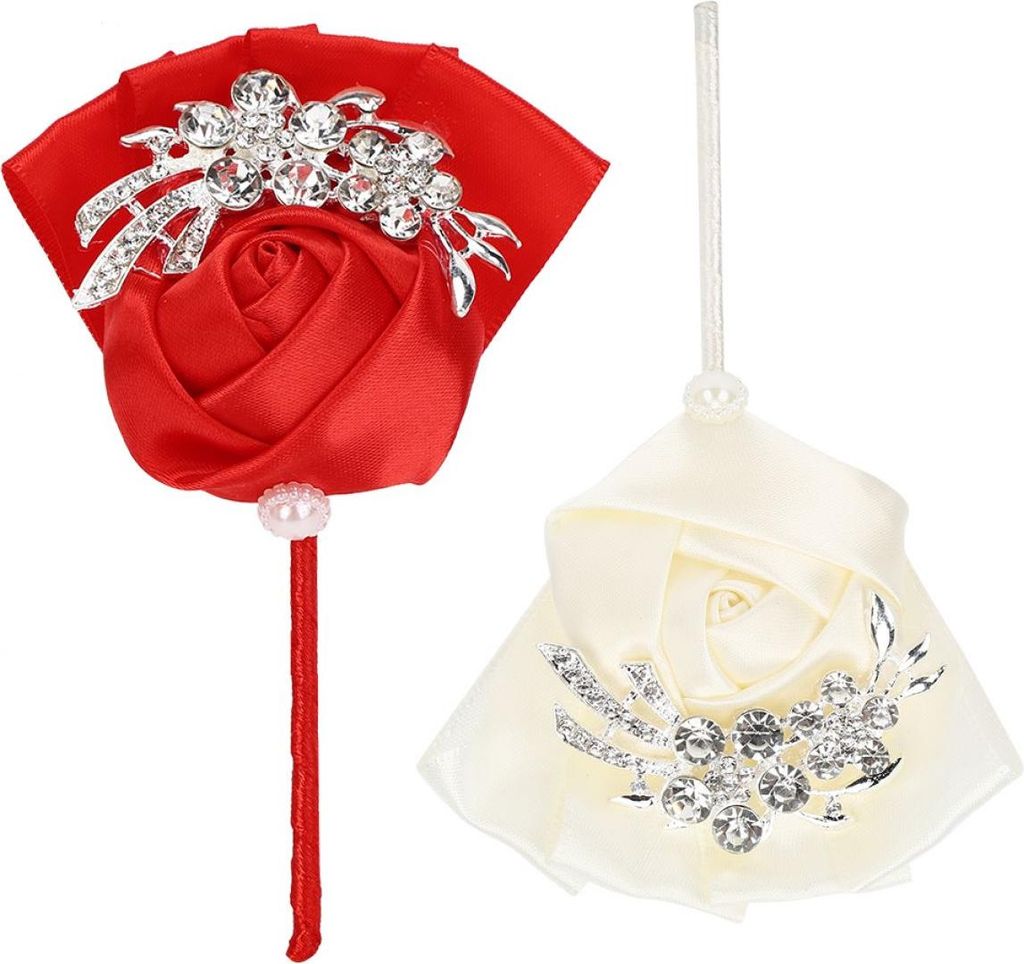 2Pcs Braut Bräutigam Blume Brosche Corsage Schmuck für Braut Hochzeit Party Dekoration