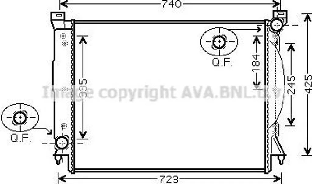 Stop surchauffe : Radiateur moteur Audi A4 OE 8E0121251AC AVA AIA2245