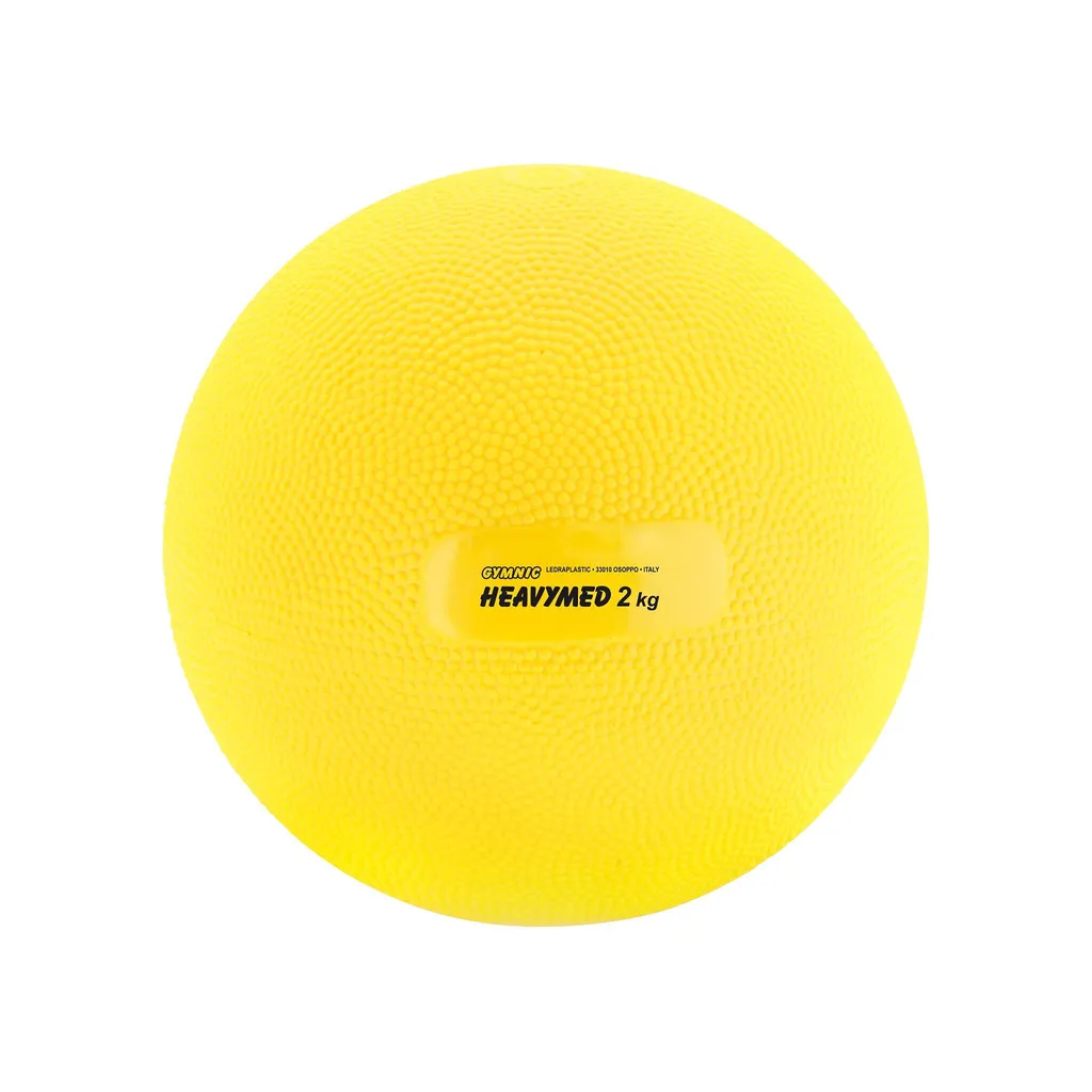 Gymnic Heavymed 2 kg jaune - Medicine ball compact 15 cm petit format