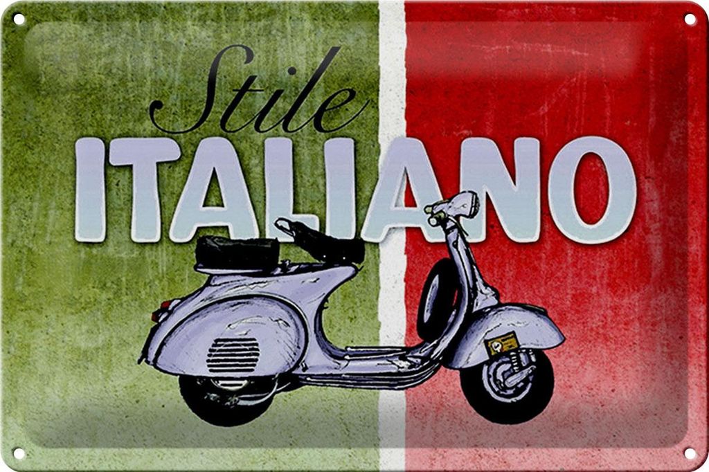 Blechschild Mofa 30x20cm Stile Italiano Italien Scooter
