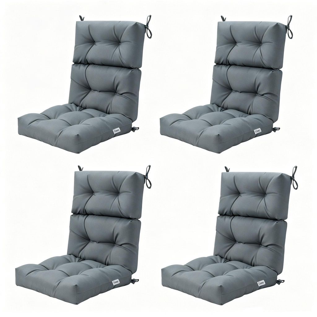 Set di 4 sedie da giardino COSTWAY, con schienale alto e Immagine del prodotto 