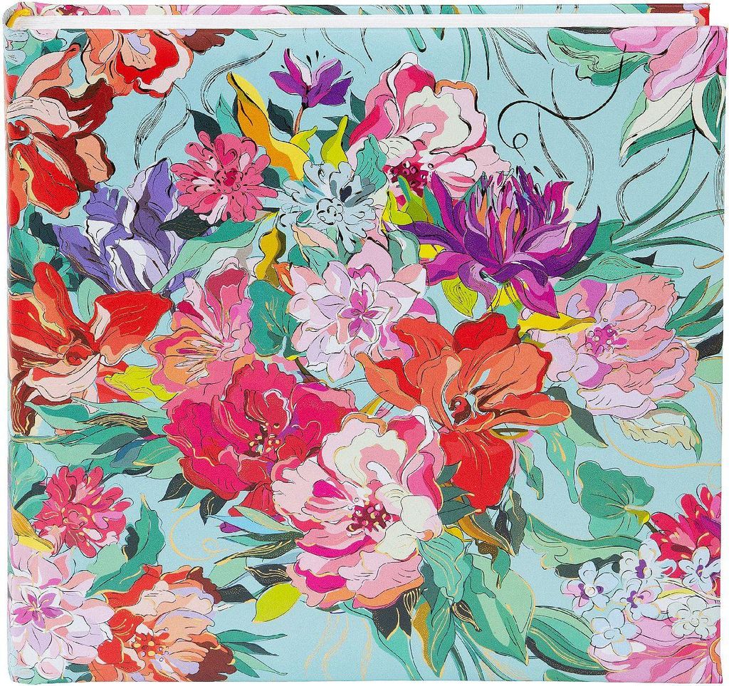 Goldbuch Fotoalbum Velvet Bloom 25x25 cm 60 Seiten Goldprägung Weiße Seiten