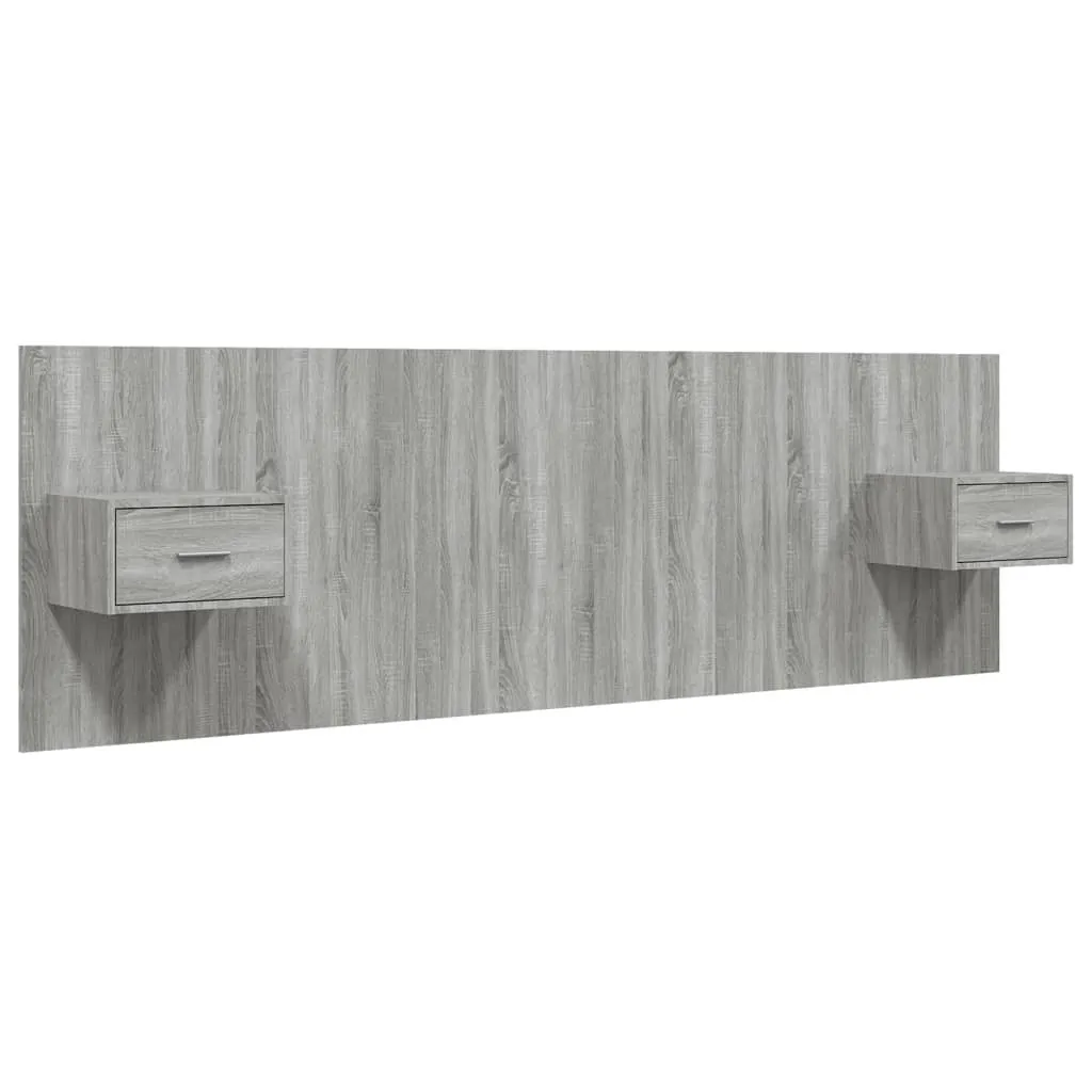 Tête de lit Gris Sonoma pour lit double - Optimisation espace chambre