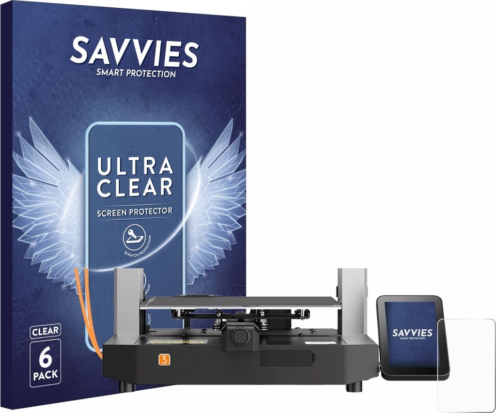 6x Für Anycubic Kobra 3 Schutzfolie Savvies Displayschutz Display Schutz Folie Klar Transparent
