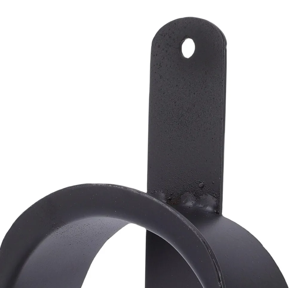 Support de selle mural en métal noir avec crochets pour écurie - 2 pièces - 4