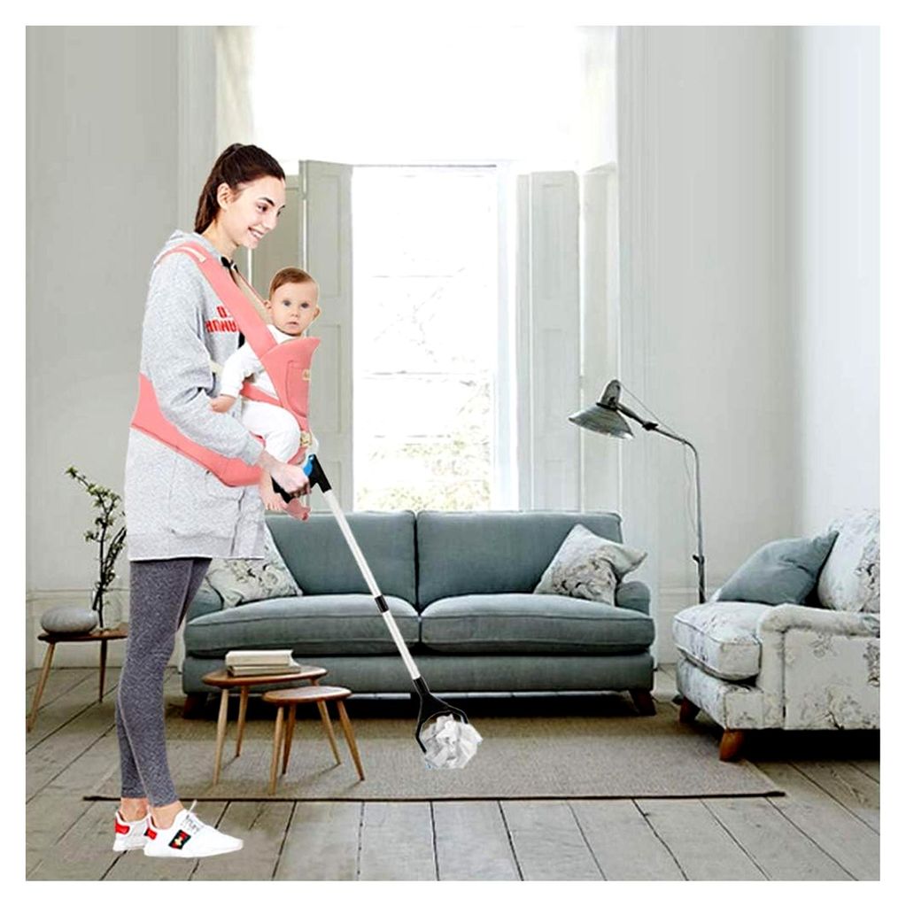 Greifwerkzeug, 32" Faltbarer Handgreifer, Aluminium Werkzeug zum Erreichen mit Drehbarem Gummigreifer, Langer Arm für Müll/Abfall, Garten Greifer...