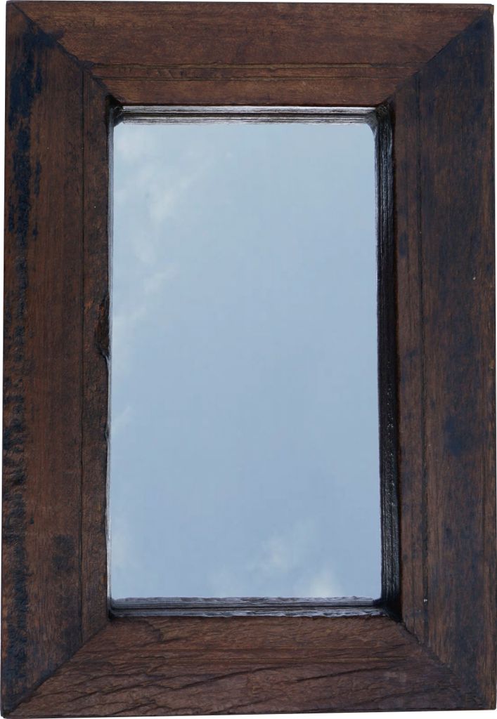 Antikspiegel, Badspiegel, Flurspiegel, Dekospiegel Vintage - Design 18, Antik-braun, Holz,Glas, 30*21*3 cm, Spiegel