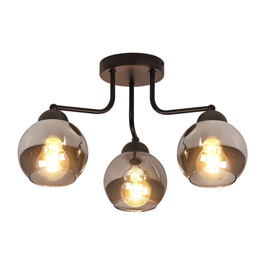 ZMH deckenleuchte Glas Deckenlampe Schwarz Vintage Produktbild 