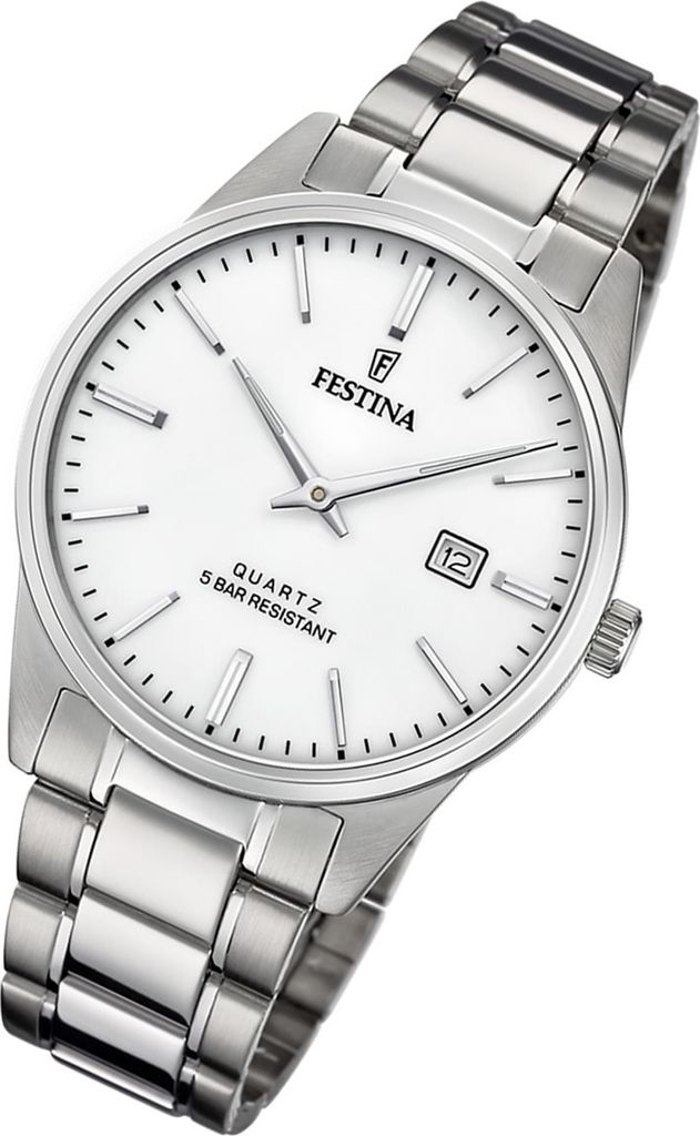 Festina Herren Uhr Klassik F20511/2 Edelstahl Armbanduhr Produktbild 