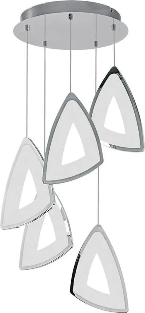 Luminaire Suspension LED Design Amonde Eglo 95219 en Chrome Brossé
