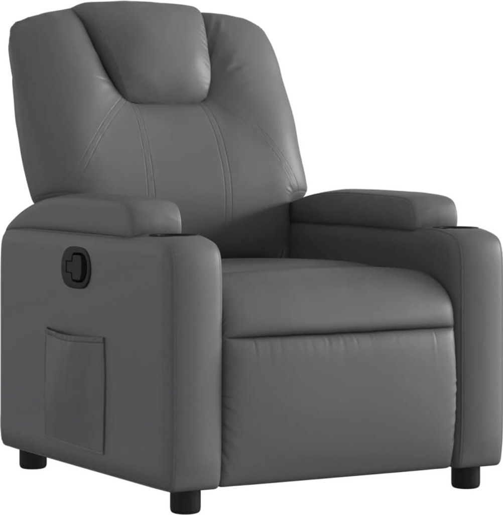 Relaxsessel Grau Kunstleder