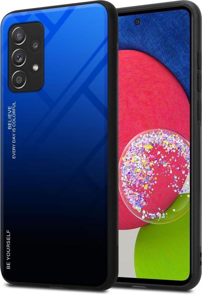 Cadorabo Hülle für Samsung Galaxy A52 (4G / 5G) / A52s Schutz Hülle in Schwarz Handyhülle TPU Etui Cover Case Tempered