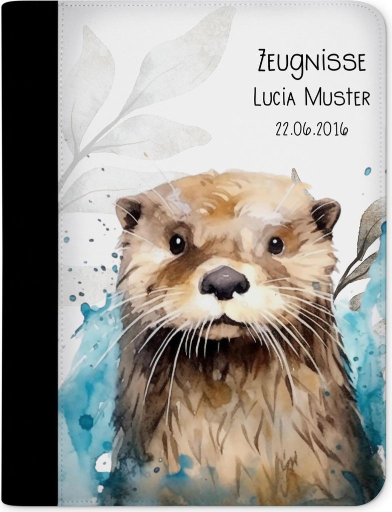 Zeugnismappe, Dokumentenmappe, Ordner A4, Otter Wasser