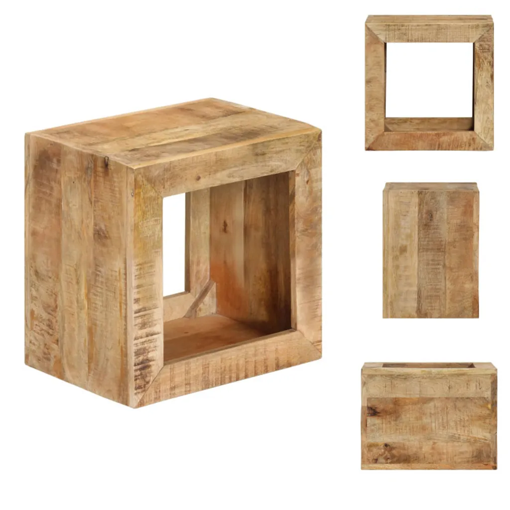 Meuble d'Appoint Stable en Bois Massif 40 cm - Finition Robuste Durable