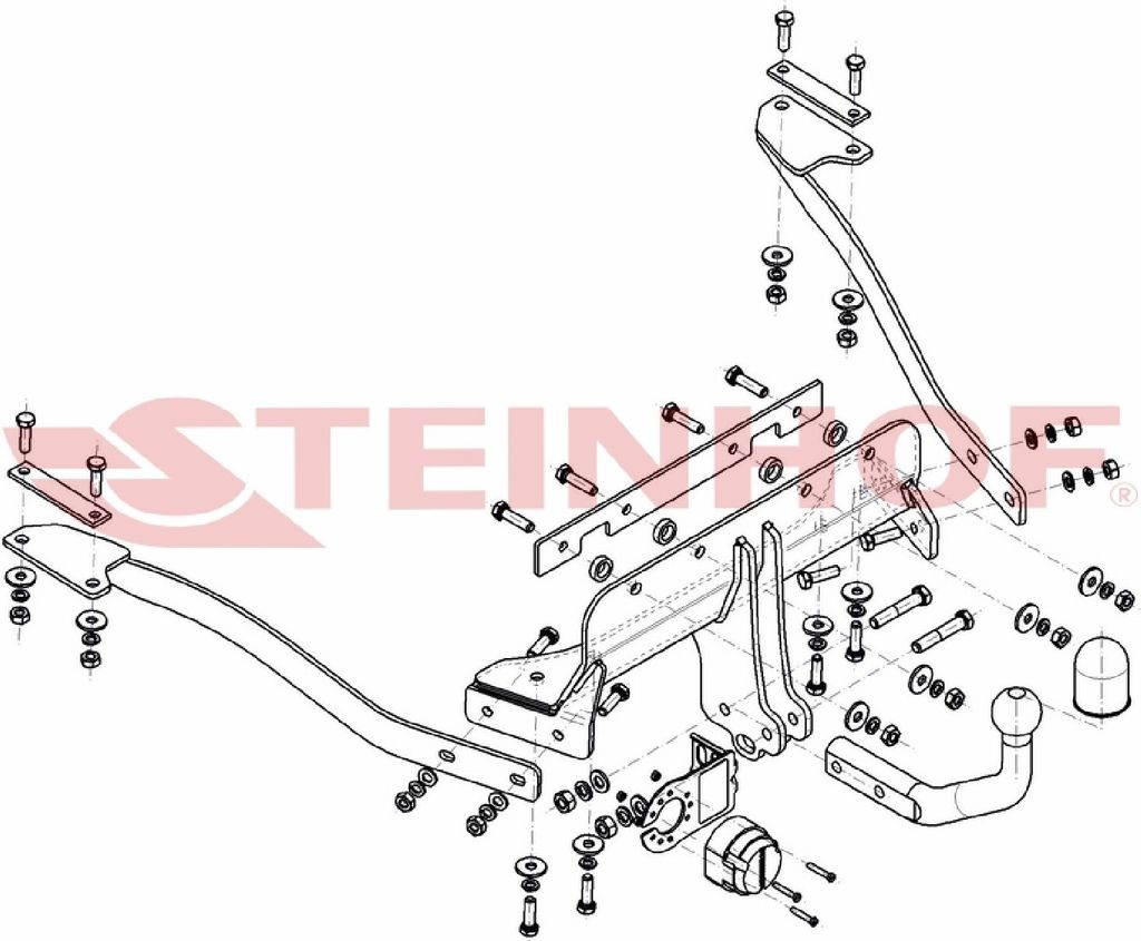 Z546060 Anhängerkupplung passend für BMW 7 Seria 06/1994-08/2001 starr