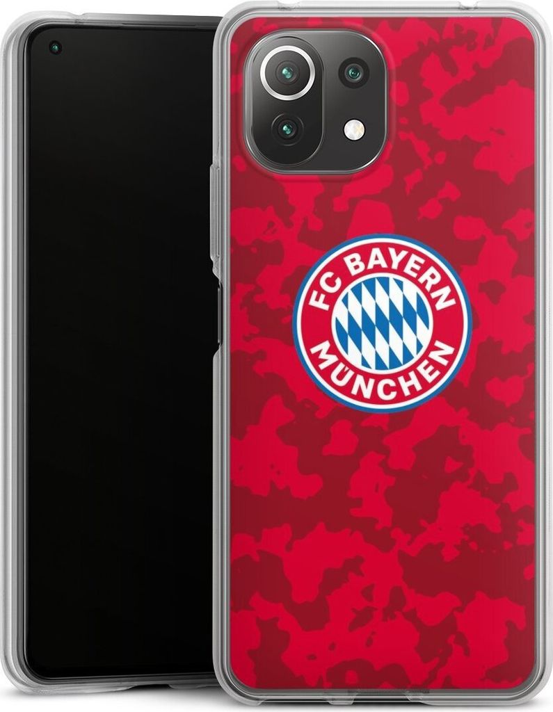 DeinDesign Handyhülle für Xiaomi Mi 11 Lite Silikon Hülle Case Smartphone Schutzhülle FC Bayern München Camouflage FCB