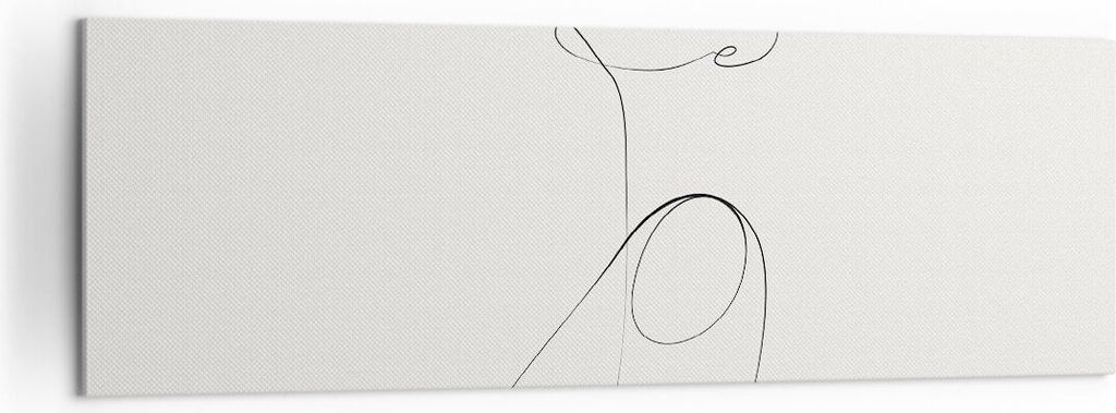 Bild auf Leinwand - Leinwandbild - Einteilig - Linie Linie Frau - 160x50cm - Wand Bild - Wanddeko - Wandbilder - Leinwanddruck - Bilder - Wanddekor...