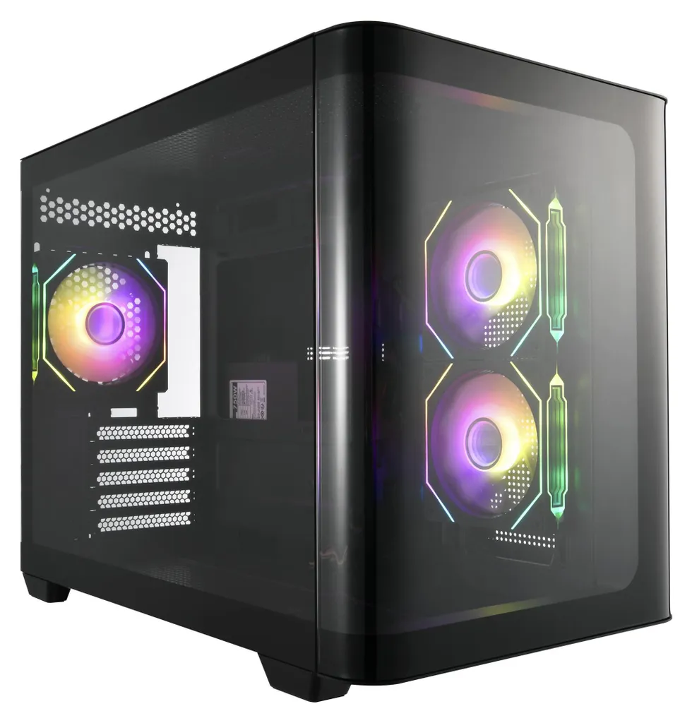Boîtier PC Fortron S380 BA Micro-ATX Noir ARGB Moyen Tour compact
