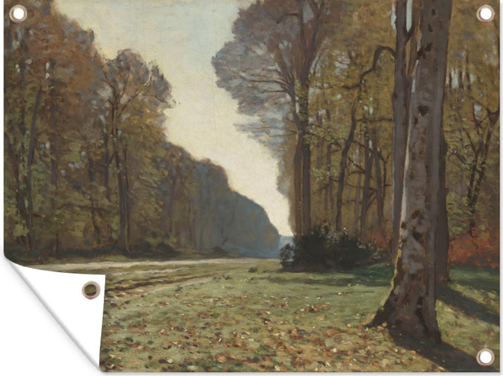 MuchoWow 120x90 cm Outdoor-Poster Gartendeko Sichtschutz Garten Poster für den Garten Der Weg nach Chailly - Gemälde von Claude Monet