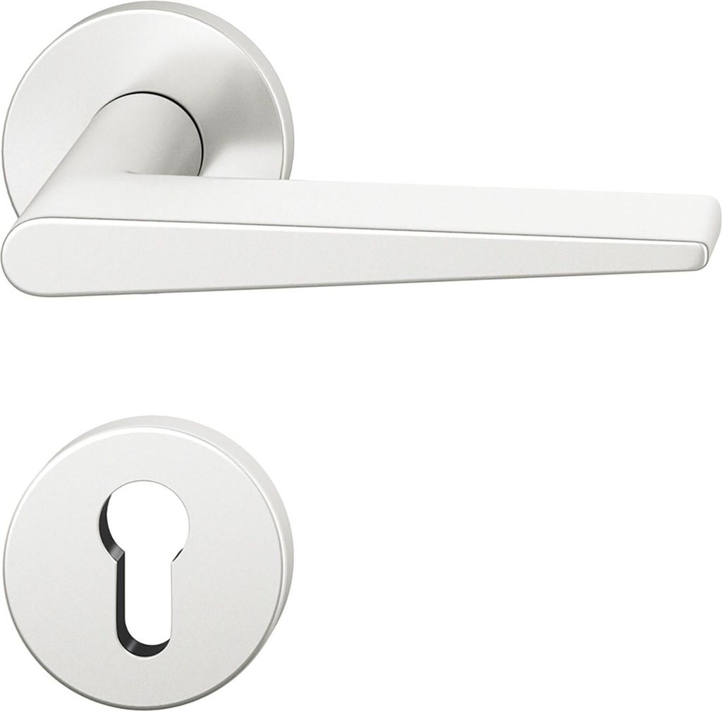 FSB Drückergarnitur 12 1005 ASL auf Rosette PZ - Aluminium silber eloxiert