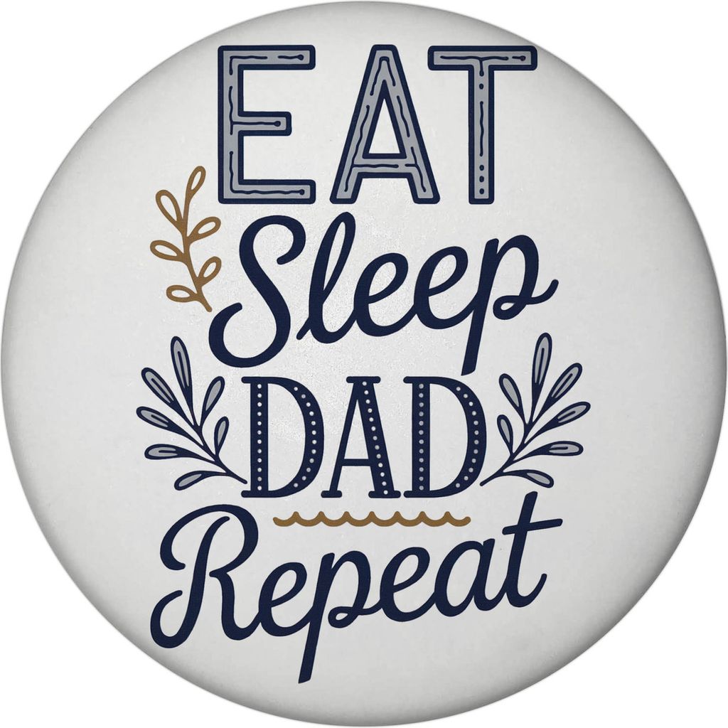Eat Sleep Dad repeat Magnet mit Flaschenöffner für Papas