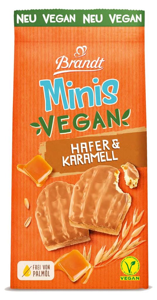 Fette biscottate vegane all'avena e caramello Brandt Minis Immagine del prodotto 
