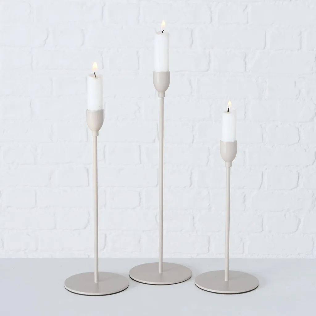 Candelieri in metallo MALTE, 3 pz - 8