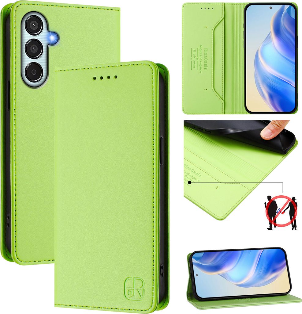 Lederhülle für Samsung Galaxy M35 5G Hülle Flip Brieftasche Produktbild 